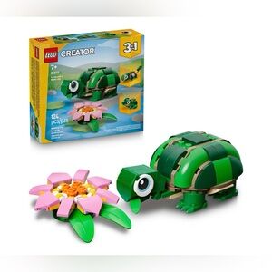 LEGO 3 in 1 Turtle with a Water Lily Flower, Chameleon, Frog NWT